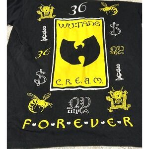 Wu Tang Clan Black Rap Tee Ny Cream Black Shirt Size Small 36 Chambers Forever